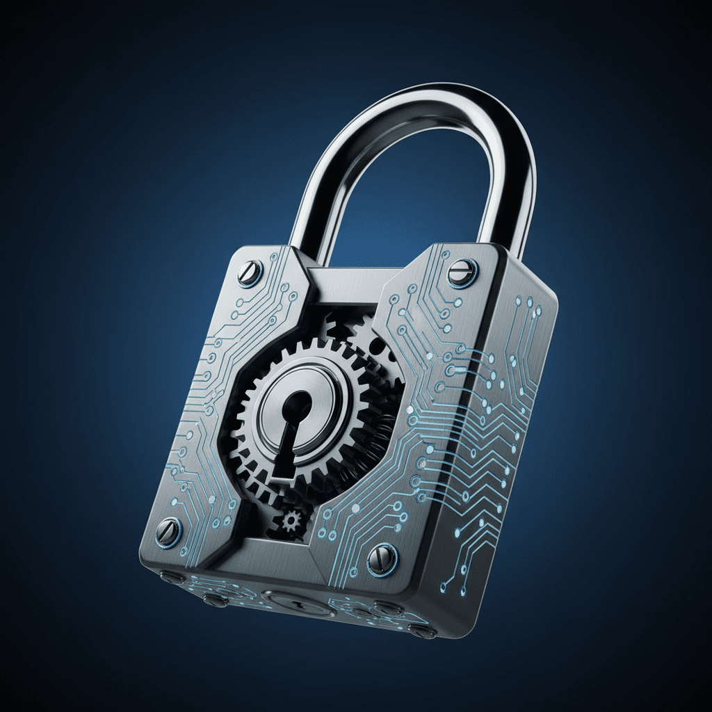 Padlock representing secure money transfer encryption